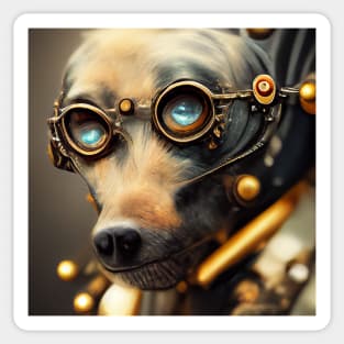 Steampunk Danger Dog Sticker